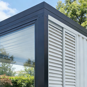 Pergola motorisée en aluminium à toit à lamelles avec revêtement Fluocarbon résistant à la corrosion pour valoriser la valeur des villas et des espaces extérieurs - Product Image 2