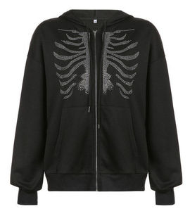 Sweats à capuche personnalisés OEM pour hommes, sweat à capuche vintage lavé à l'acide avec strass 100% coton, sweats à capuche pour hommes de bonne qualité - Product Image 6