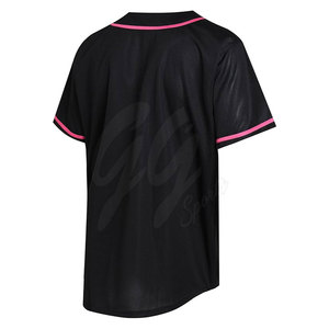 Camiseta de béisbol de poliéster 100% en tamaño adulto, camiseta personalizada, camiseta de uniforme de béisbol de equipo deportivo de Color sólido - Product Image 2