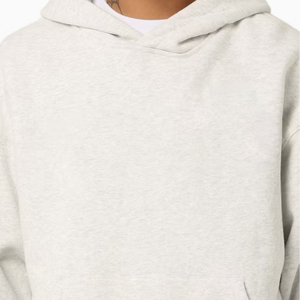 100% algodón Regular Fit antiarrugas bolsillo Dropshoulder Pullover Hoodie 350GSM peso pesado invierno Streetwear moda hombres OEM - Product Image 3