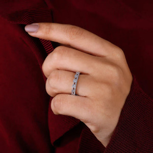 Personnalisable Élégant Marquise Ronde Lab Grown Diamant Anniversaire De Mariage Bague Cadeau D'anniversaire Parfait pour les Femmes - Product Image 5