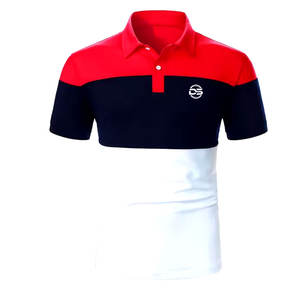 Chemise de golf de haute qualité pour hommes, manches courtes, motif uni, logo personnalisé, style rue principale, service OEM pour polos, taille adulte - Product Image 1