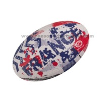 Ballon de rugby de rue professionnel populaire, vente en gros directe usine, durable, résistant à l'eau, en caoutchouc synthétique écologique, prix bas