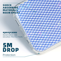 Accessoires mobiles de concepteur personnalisé transparent 12 coque de téléphone bleue Finewoven pour Iphone 15 14 13 Pro Max