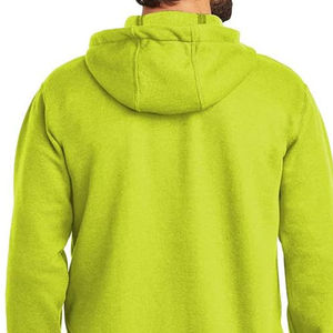 Sudadera con capucha y cremallera de algodón 100% en blanco de gran tamaño para hombre, estampado personalizado, patrón sólido, Material polar para invierno, cremallera, sudaderas con capucha Unisex - Product Image 6