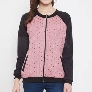 Femmes de haute qualité matelassé Bomber veste 100% Polyester coquille coton remplissage Satin tissu respirant hiver manteau solide tricoté - Product Image 1