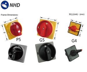 สวิตช์ไอโซเลเตอร์ NDS-303G5P 3 ขั้ว 32A ติดตั้งบนประตู, ด้ามจับสีดำ - Product Image 4