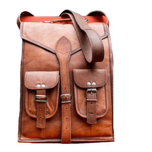 Sac à dos de sport vintage en cuir marron pour femme, protection RFID, fermeture éclair, résistant à l'eau, en polyester, compatible ordinateur portable, idéal pour l'école - Product Image 3