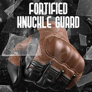 Venta al por mayor de guantes de moto de dedo completo guantes de cuero resistentes al corte de la motocicleta para deportes al aire libre - Product Image 3