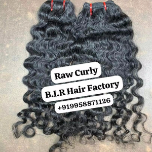 Extensions de cheveux à trame alignée par cuticules brutes du Temple de l'Inde du Sud sans enchevêtrement Kinky Afro Curl Meilleur prix de gros Paquets de cheveux humains - Product Image 1