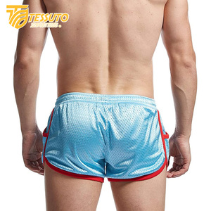 Pantalones cortos atléticos para correr de alta calidad para hombres y mujeres, pantalones cortos transpirables de secado rápido, bolsillos con cremallera a rayas, teñidos lisos - Product Image 4