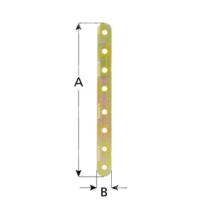 PLACA DE JUNTA RECTA DE SERVICIO PESADO 4 mm de espesor Acero tropicalizado - Product Image 1