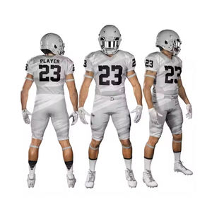 Uniforme de football américain pour hommes Logo personnalisé Ensemble maillot et pantalon de l'équipe Séchage rapide Respirant Vêtements de sport de haute qualité pour le jeu - Product Image 1