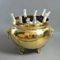 Vente en gros King Crown Refroidisseurs de vin en métal Seaux à vin à champagne en acier inoxydable Refroidisseurs pour seau de fête Prix de gros