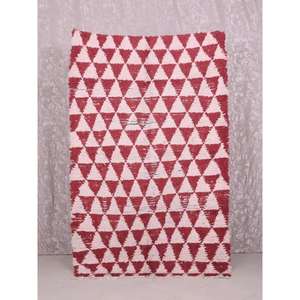 Auténtica Alfombra Marroquí Hecha a Mano, Boucherouite, Estilo Bohemio, Colorida, Vintage, Decoración Artesanal del Atlas - Product Image 1