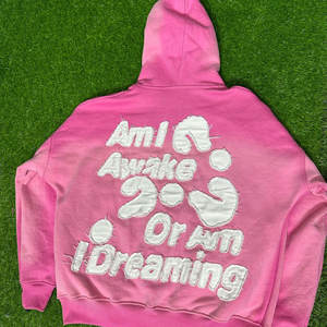 Fabrication de patchs en détresse Sweats à capuche Couleur personnalisée Logo personnalisé Casual Distressed Patches Hoodie - Product Image 3