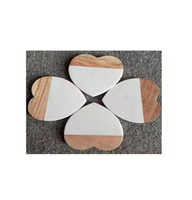 Sous-verres en bois et en marbre de conception fraîche Sous-verres de finition naturelle utilisés pour le bureau à domicile et la décoration de table Sous-verres tendance