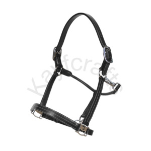 Harnais en cuir pleine fleur avec coutures crème réglables et boucles en acier inoxydable pour stabilité et voyage - Product Image 1