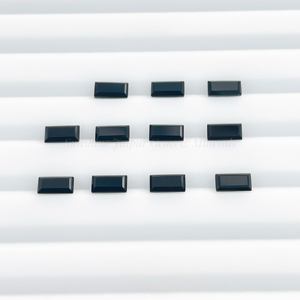 อัญมณีหลวมแบบเหลี่ยมเพชรพลอยสีเขียว/แดง/ดำโอนิกซ์ตัดแบบธรรมชาติ3X6mm - Product Image 1