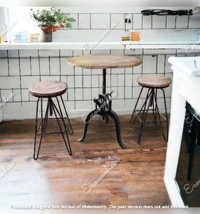 Industrial Style <b>Bar</b> <b>Stools</b> <b>Set</b> of 2 Adjustable Height for Kitchen <b>and</b> Home <b>Bar</b> Furniture Vintage Dining Restaurant <b>Bar</b> <b>Tables</b> - Product Image 3