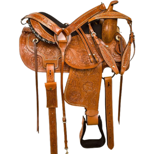 High Quality 100% Natural Leather Eco-Friendly Western Saddle Wholesale <b>Equestrian</b> Horse Saddle2025 - Product Image 1