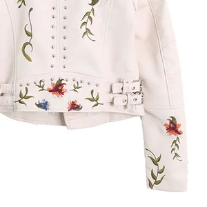 Chaqueta de cuero bordada más vendida de fabricación profesional, logotipo personalizado OEM, diseñe su propia chaqueta de cuero nueva - Product Image 5