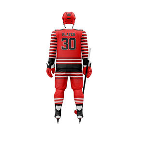 Meilleure vente Uniformes de hockey sur glace pour hommes Design personnalisé Dernier ensemble Fait à la main au Pakistan Uniforme de hockey sur glace pas cher Service OEM ODM - Product Image 5