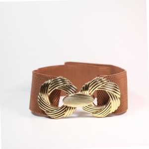 Ceinture élastique en métal pour femme avec boucle dorée luxueuse - Product Image 1