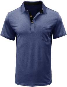 เสื้อกอล์ฟลำลองสำหรับผู้ชายเสื้อเชิ้ตแขนสั้นมีกระดุมแบบคลาสสิกเสื้อยืดผ้าฝ้ายสีพื้นเสื้อกอล์ฟมีสไตล์เสื้อซับเหงื่อ - Product Image 4