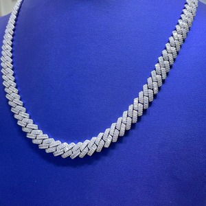 GRA Certified VVS Moissanite Diamond 925 Sterling <b>Silver</b> Iced Out Hip Hop Cuban <b>Chain</b> <b>Fine</b> Fashion High End Luxury Jewelry - Product Image 2