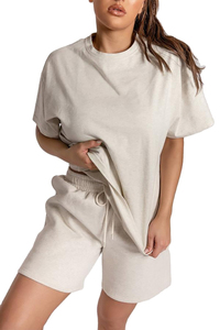 Conjunto corto de chándal personalizado de 2 piezas para mujer, chándal unisex estampado de manga corta, pantalones cortos de verano, Conjunto de camiseta para mujer 2025 - Product Image 4