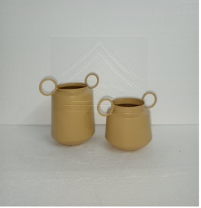 แจกันดอกไม้เหล็กทำขึ้นอย่างสวยงามพร้อมความทนทานต่อสภาพอากาศสำหรับการตกแต่งดอกไม้ทั้งในร่มและกลางแจ้ง - Product Image 1