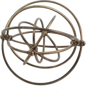 Sphère décorative moderne en métal faite à la main Sculpture florale abstraite Décoration de table Nouvelle arrivée Or Noël Mariage Maison - Product Image 4