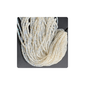 Vente en gros de perles d'opale éthiopienne de 17 pouces pierre de rondelle à facettes noire naturelle de qualité supérieure 3mm rondelle lisse pour la fabrication de bijoux - Product Image 1