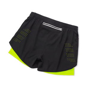 Short d'entraînement OEM pour hommes Short de sport double couche à séchage rapide pour fitness et course Couleurs contrastées Logo personnalisé Style High Street - Product Image 6