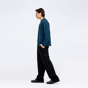 Wholesale Custom Logo Men's <b>Plain</b> <b>Sweatshirt</b> Long Sleeve Cotton Crew Neck for Winter ODM Supply Clothing Manufacturer - Product Image 2