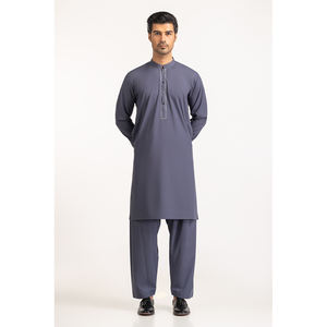 Fabriqué en usine 2025 dernière conception vêtements d'été hommes Shalwar Kameez costume décontracté coton pas cher prix Shlwar Kameez pour hommes 2025 - Product Image 3