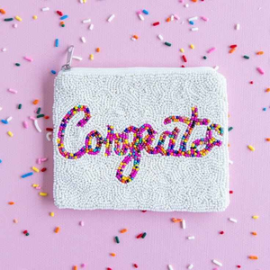 Country Girl Cute Mini Canvas Cierre con cremallera Bolsa de maquillaje Bolsa de monedas con cuentas de semillas con estilo bordado estampado Tipo de estuche - Product Image 1