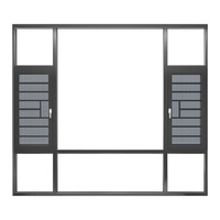 Fenêtres à battants en aluminium à rupture de pont thermique avec isolation thermique et verre trempé pour maison, cadre en alliage d'aluminium, anti-bruit, fabriquées en Chine