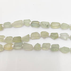 Pépites à facettes de pierres précieuses naturelles de Prehnite brins perlés en forme - Product Image 3