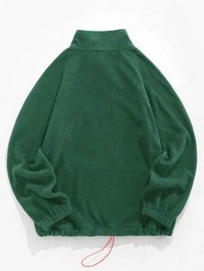 Sweat-shirts à capuche chauds et moelleux en polaire pour hommes, style streetwear vintage, 100 % coton, imperméables, anti-rétrécissement, avec lettres brodées unies, tricotés pour l'hiver - Product Image 4