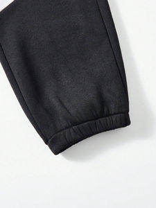 Sweat à capuche et pantalon de survêtement à blocs de couleurs avec poches kangourou pour hommes de grande taille survêtement à la mode vente en gros - Product Image 5