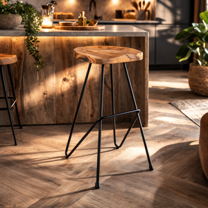 Taburete de Bar Moderno y Minimalista de Hierro Resistente para Hogar, Bar, Hotel, Cocina, Restaurante, Comedor, Sala de Estar - Muebles Comerciales - Product Image 5