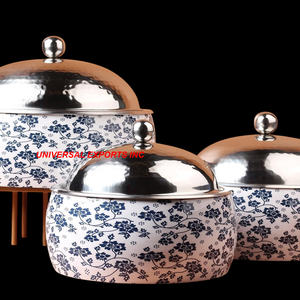 Juego de Dos Ollas Calientes de Nácar, Calidad Premium, Hechas a Mano, Recién Llegadas, Diseño Moderno, Calentador de Comida Metálico - Product Image 6