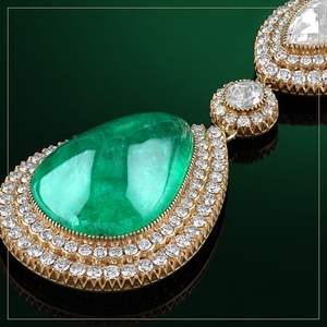 ชุดสร้อยคอเพทายและเพทายสุดคลาสสิกหรูหรา24กะรัตทำด้วยมือ-มีเสน่ห์สำหรับงานหมั้นงานแต่งงานและงานปาร์ตี้ - Product Image 2