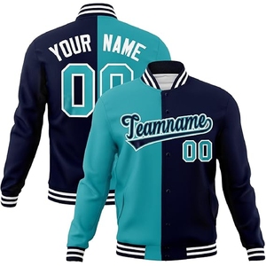 Vestes d'université de baseball en laine de haute qualité pour hommes avec fermeture à glissière pour veste de printemps et d'hiver pour hommes - Product Image 1