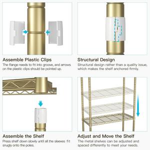 Adjustable Rolling Heavy Duty Garment <b>Rack</b> 3 Tiers Metal Closet Organizer with Lockable Wheels Free <b>Standing</b> with Double Hanger - Product Image 5