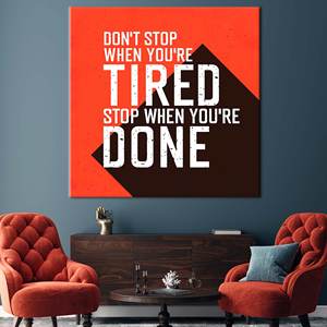 Tableau sur toile inspirant « Don't Stop » imprimé – Motivation pour la réussite, encadré style galerie - Product Image 1
