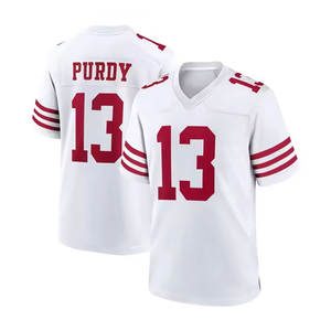 Nouveaux maillots de <span class=keywords><strong>San</strong></span> <span class=keywords><strong>Francisco</strong></span> # 13 Purdy # 85 Kittle # 23 Maillots de football américain McCaffrey cousus, édition limitée, USA - Product Image 3