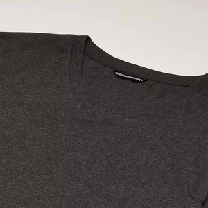 Camisas y camisetas para adultos de secado rápido 100% camiseta Original de algodón con cuello en V para hombres, ropa informal lisa en blanco transpirable al por mayor - Product Image 2